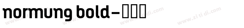 normung bold字体转换
